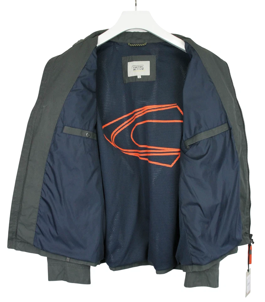 Camel Active Chaqueta Hombre (Eu) 56 Gris Oscuro Cremallera Bolsillos Mock Neck - Imagen 4 de 4