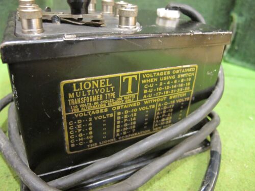 CLEANLIONEL MULTIVOLT TYPE T TRANSFORMER 100 W- 110 VOLTS -60 CYCLES - TESTED - Picture 3 of 13