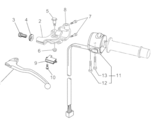 Manillar embrague palanca manillar percha para YAMAHA YZ400F YZ250 YZ125 YZ85 DT 125R/X Foto 2 de 4