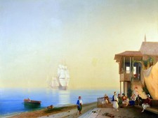 shore of Turkey sea I. Aivazovsky Tile Mural Kitchen Backsplash Marble Ceramic