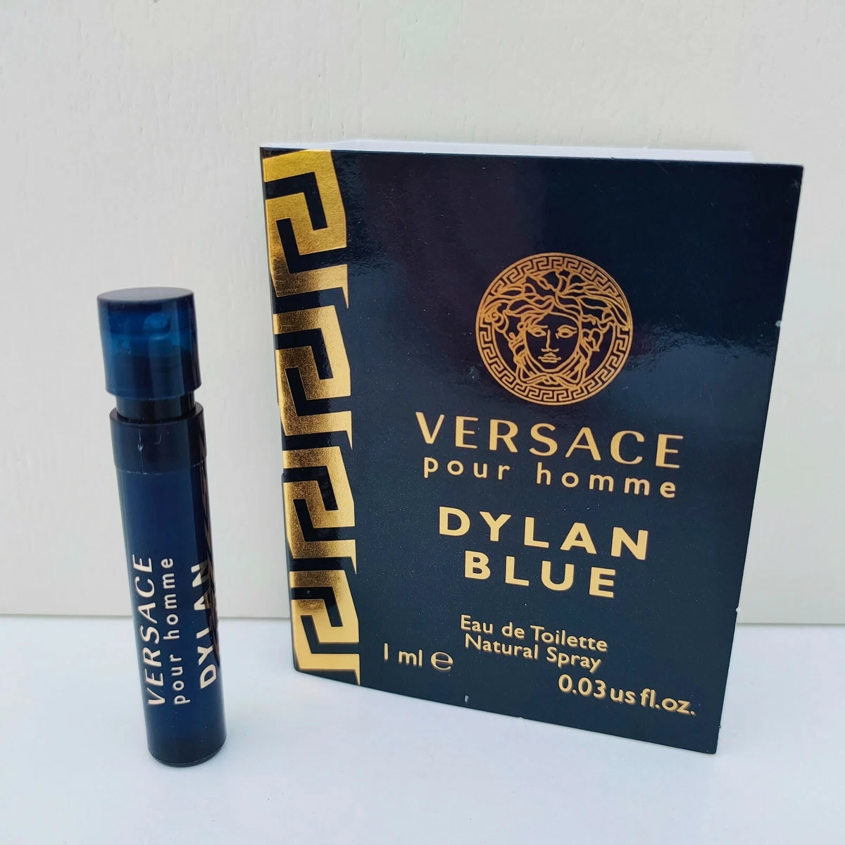 Versace Pour Homme Dylan Blue Eau de Toilette Spray mini Spray for men,  1ml, NEW