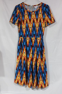 LuLa Amelia Pleated Dress with Pockets, Size medium