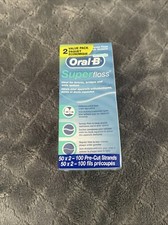 Oral-B Superfloss Mint Flavored Pre-Cut Strands - 50 Pieces (2 Packs)