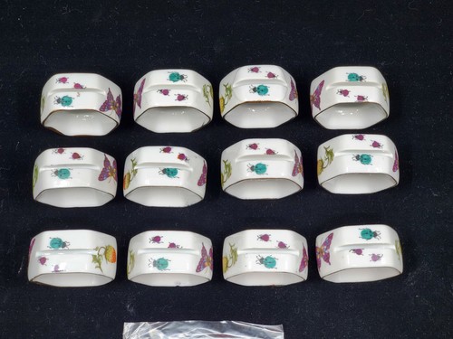 12 Spring Time Butterfly Strawberry Napkin Rings Place Card Holders Royal Crown - Picture 2 of 11