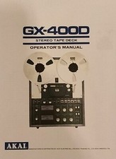 Akai GX-400D - Nastro Stereo Reel to Reel - Istruzioni per l'uso - MANUALE UTENTE 