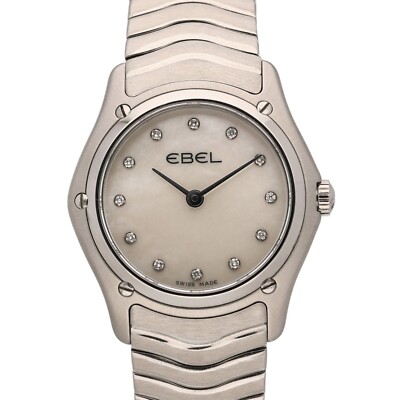 Ebel Classic Wave E9256F21 Damen 27mm Diamant & MOP Zifferblatt Quarz Armband Uhr