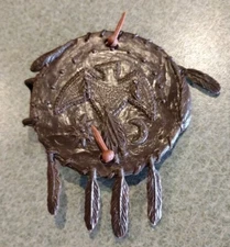 1960's-70's Marx Johnny West & Geronimo Fighting Eagle Shield w/Strap Nice Cond 