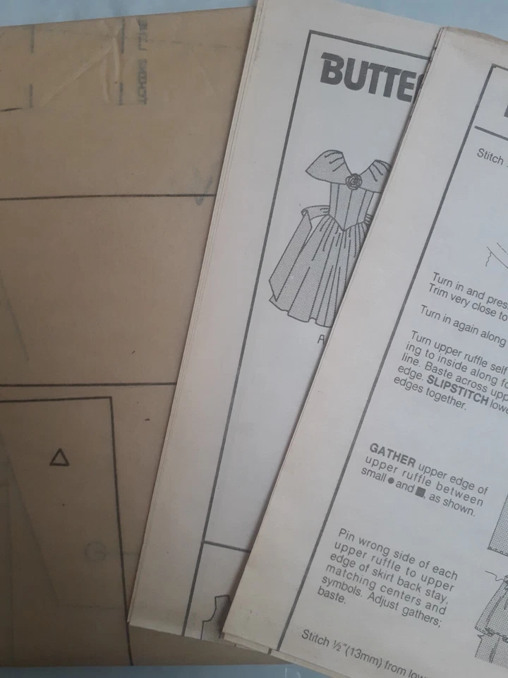 Party Event Dress Flower Girl 5 6 6X Butterick Sewing Pattern 5936 UC FF Fancy - Image 4 of 4