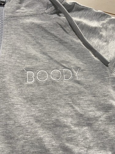 Boody Womens Weekend Zip Up Hoodie Gray Organic Bamboo Size Small - Picture 3 of 8