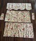 Waverly Williamsburg 5 pc Curtain Lot 2 84x42 Panels, 2 Tie Backs, 1 48”Valance