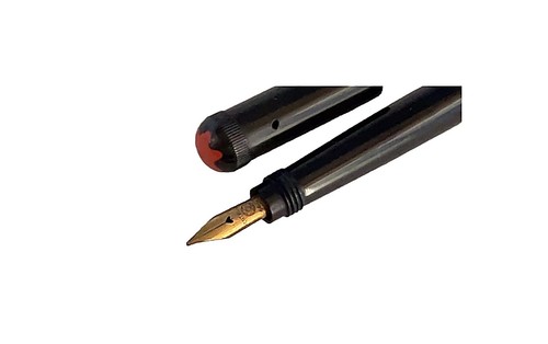 RARE VINTAGE MONTBLANC ZERO ROUGE ET NOIR EYEDROPPER FOUNTAIN PEN 1920 - 第 19/23 張圖片