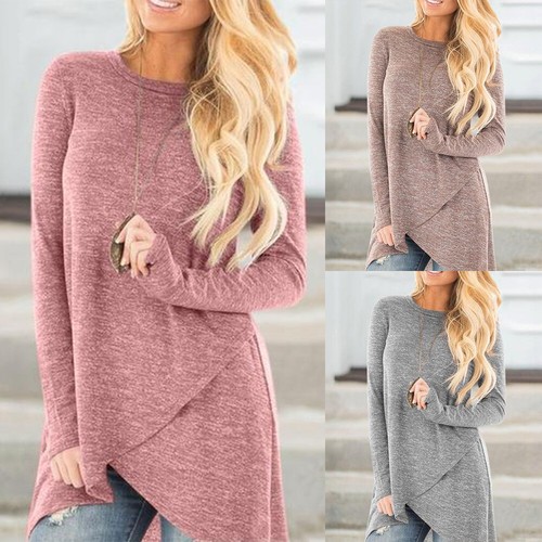 Women Long Sleeve Loose Tunic Tops Shirt Ladies Casual Pullover Blouse Jumper | eBay