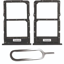 HUAWEI P40 LITE SIM KARTEN HALTER TRAY ADAPTER FACH SLOT DUAL SINGLE SCHWARZ