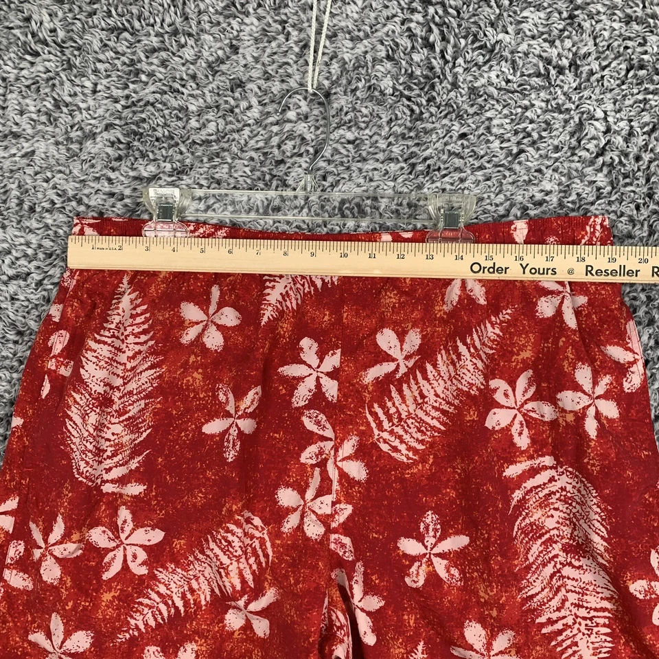 CHAPS Swim Trunks Mens XL Missing Drawstring Red Floral Hawaiian Aloha Tropical - Image 4 of 4