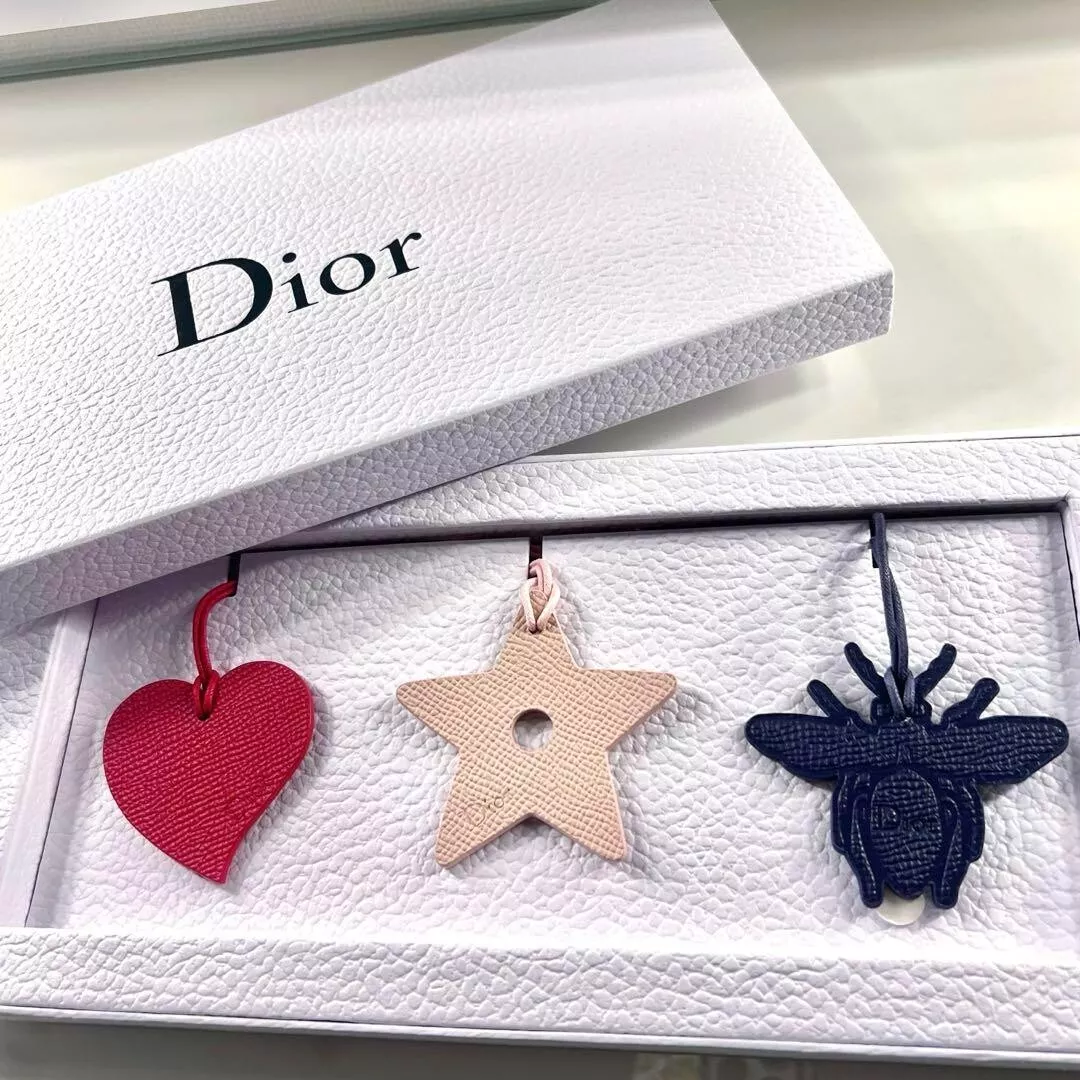 Christian Dior Sac Cuir Charm Lot de 3 Etoiles Coeur Abeille Nouveauté Japon