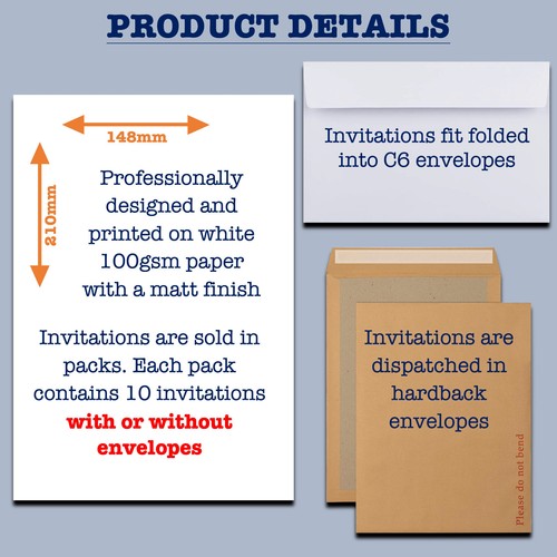 BARBIE PARTY INVITATIONS - 10 A5 paper invites & envelopes - Picture 2 of 3