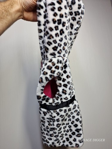 The Children's Place Jacket Girls Size 4T Faux Fur Hood Leopard Print Vest Snap - Picture 5 of 12