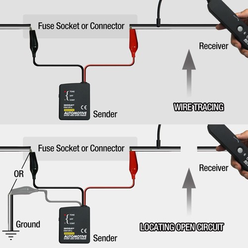 Automotive Wire Tracer Invisible Cable Finder Short and Open Circuit Diag 6~42V - Bild 7 von 11