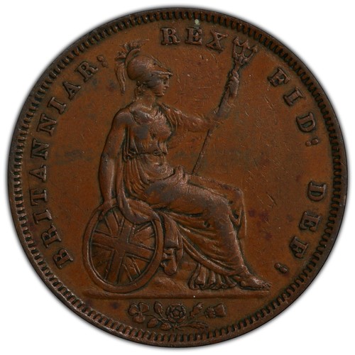 1831 Great Britain Penny 1D PCGS AU50 NO INNITIALS S-3845 - Picture 3 of 3