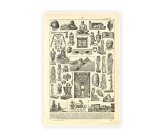 Vintage Egyptian Archaeology Illustrations POSTER! (up to 24" x 36") - c. 1906