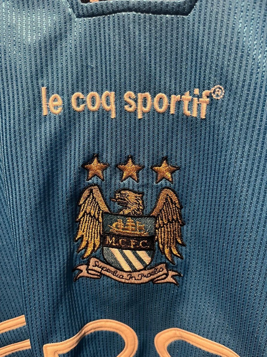 MANCHESTER CITY HOME FOOTBALL SHIRT 99-01 LE COQ SPORTIF