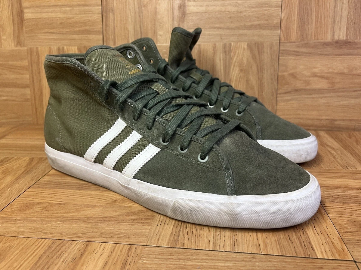 Skeptisk Markér patrulje RARE🔥 Adidas Original Matchcourt High RX 14 Mens BY3992 Canvas Army Green  Gold | eBay