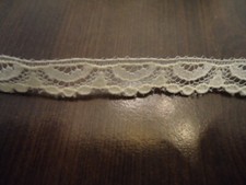 Ecru Flat Lace Scalloped Bottom Edge    Wide X 4.33 Yards