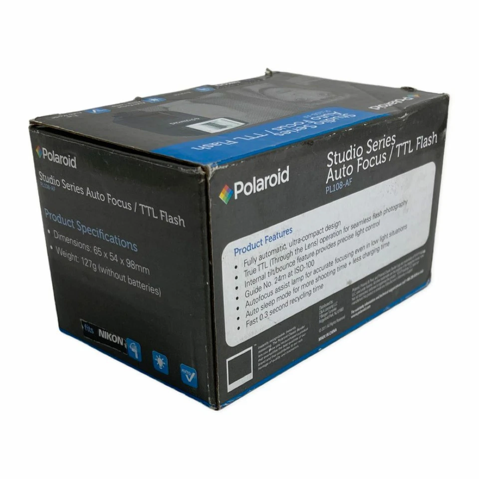 Polaroid PL-108-AF Studio Series Auto Focus/ TTL Flash for Nikon Cameras - Image 3 of 4