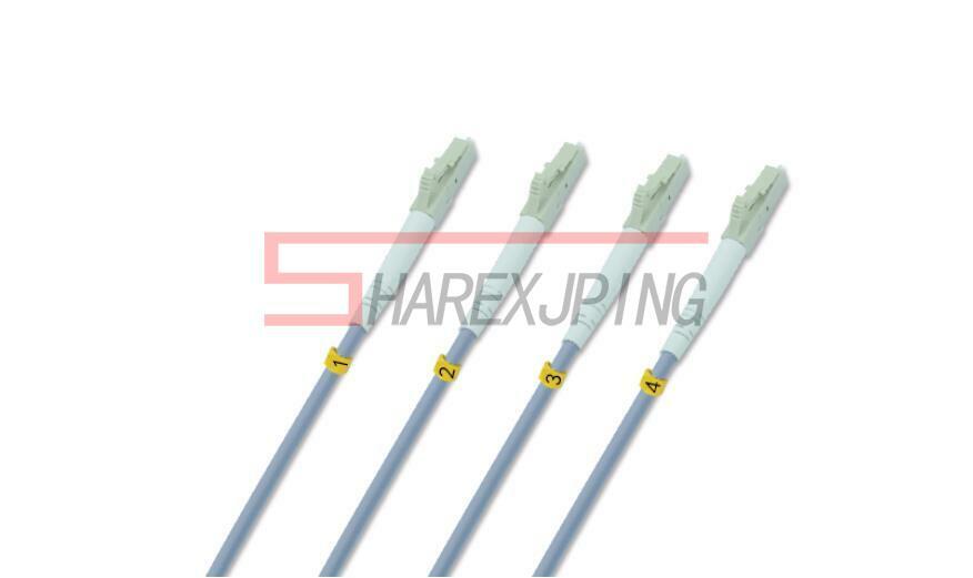 50M Armored Cable LC UPC -LC UPC 4 Strand Multi-Mode Fiber Patch Cord ...