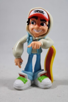 Subway Surfers Sub Surf Spray Crew Jake Vinyl Figure 4'' tall Toy Action Figure￼