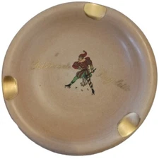 Ristorante Rigolelette Ceramic Ashtray Decorated With Jester 3 Slot Gold Trim No