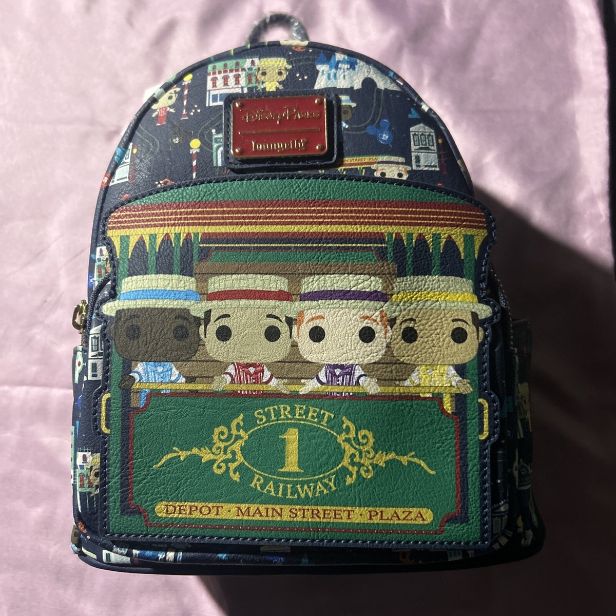 BNWT Disney Parks Main Street USA Dapper Dans Loungefly  display picture 3