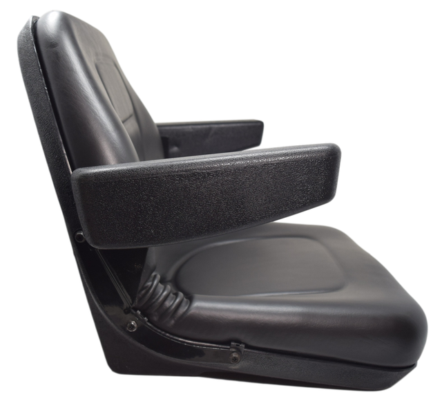 High Back Lawn Mower Seat w/ Armrests Black Kubota, Scag, Toro, Workman