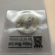 2012 ISLE OF MAN MOTORCROSS 50P ENDURO RIDER DAVID KNIGHT 50 PENCE COIN SIGNED 