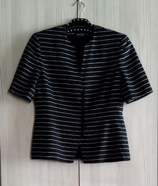 Women Akris Blazer Black Linen 38 / M / 46