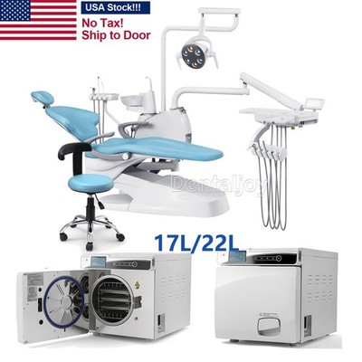 Dental Unit Chair Computer Controlled Motor /Autoclave Steam Sterilizer 17L/22L