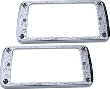 Guyker Metal Flat Humbucker Cover, Pickup Mounting Ring Set - PR006, chrome