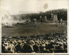 1928 Press Photo Rushmooe England rehearsal of Aldersot Searchlight Tattoo