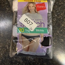 Hanes Women's Cotton Bikini - US 6, Pack of 9