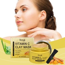 Vitamin C  Turmeric Clay Mask, Brightening  Deep Cleansing Face Mask