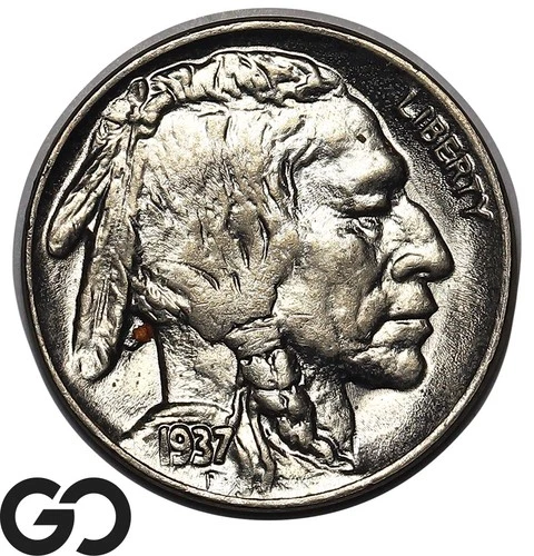 1937 Buffalo Nickel, Nice Solid Gem BU++