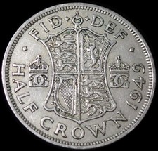 UK Half Crown 1949 George VI Coin WCA A638