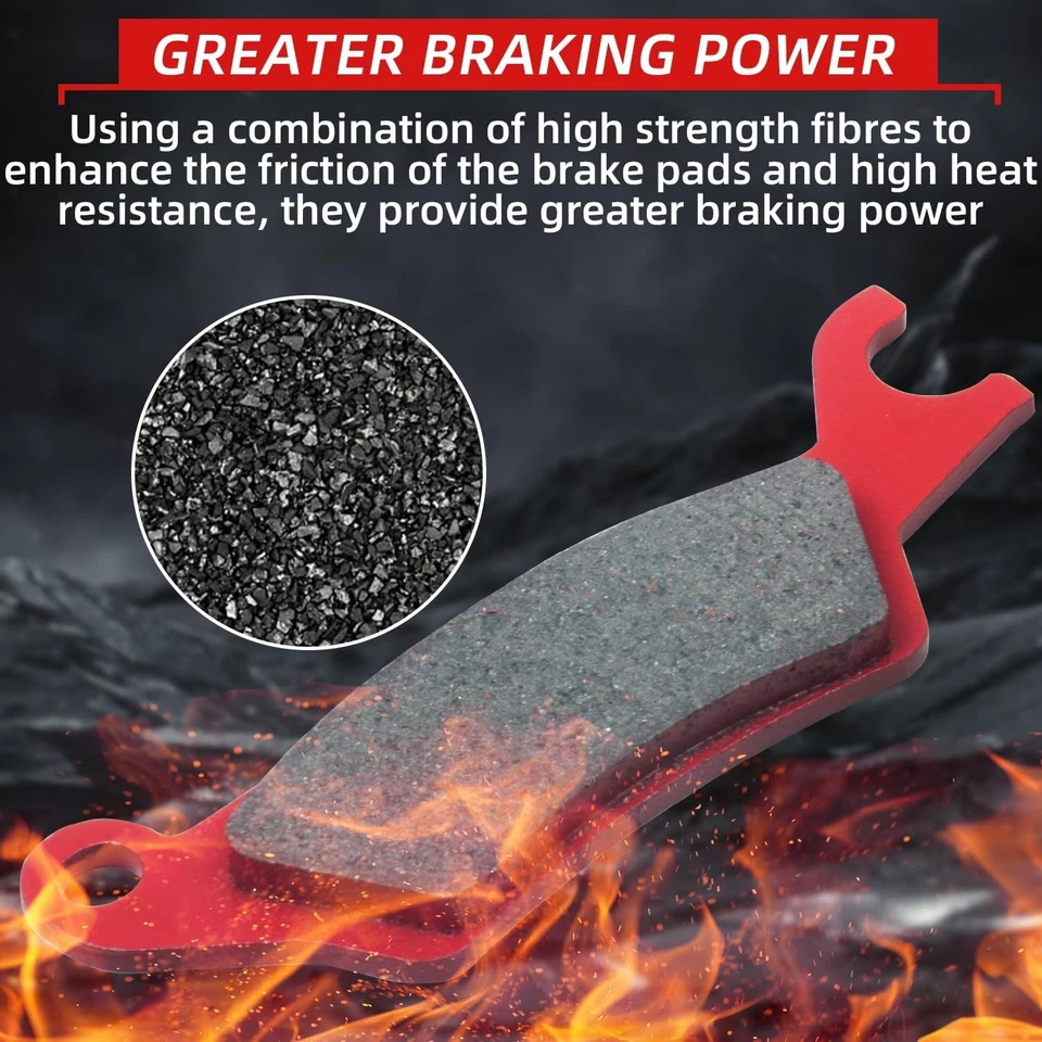 Pastillas de freno delanteras y traseras compatibles con Can-Am Outlander 450 500 570 650 800R Foto 3 de 4