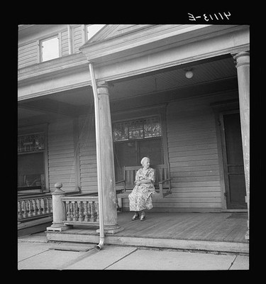 Photo:Upper Mauch Chunk Pennsylvania Woman on Porch 1940s