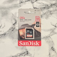 NEW - SanDisk Ultra 32 GB SDHC UHS-I Memory Card Up To 100 MB/s Read Speed 