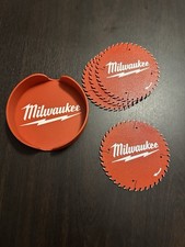 Milwaukee Saw Blade Inspired Drink Coasters ? Decorative Tool-Themed Coaster Set
