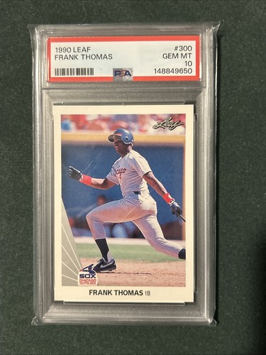 1990 Leaf FRANK THOMAS RC Rookie #300 WHITE SOX HoF PSA 10 GEM MINT K242