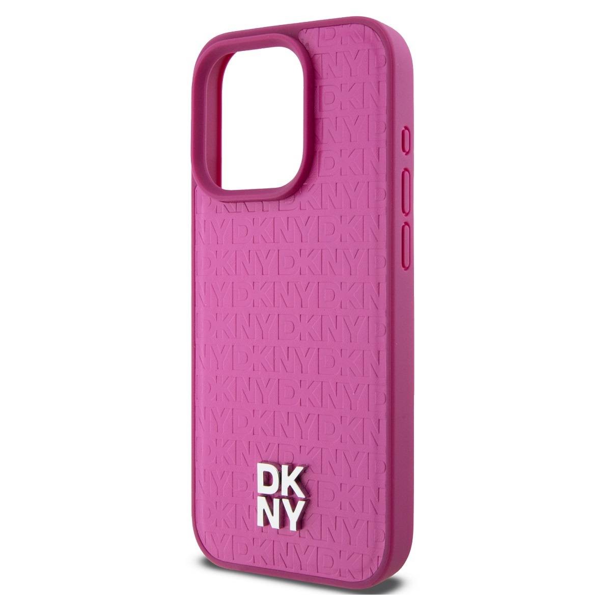 Coque iPhone 15 Pro Max DKNY en silicone rose élégant - 2