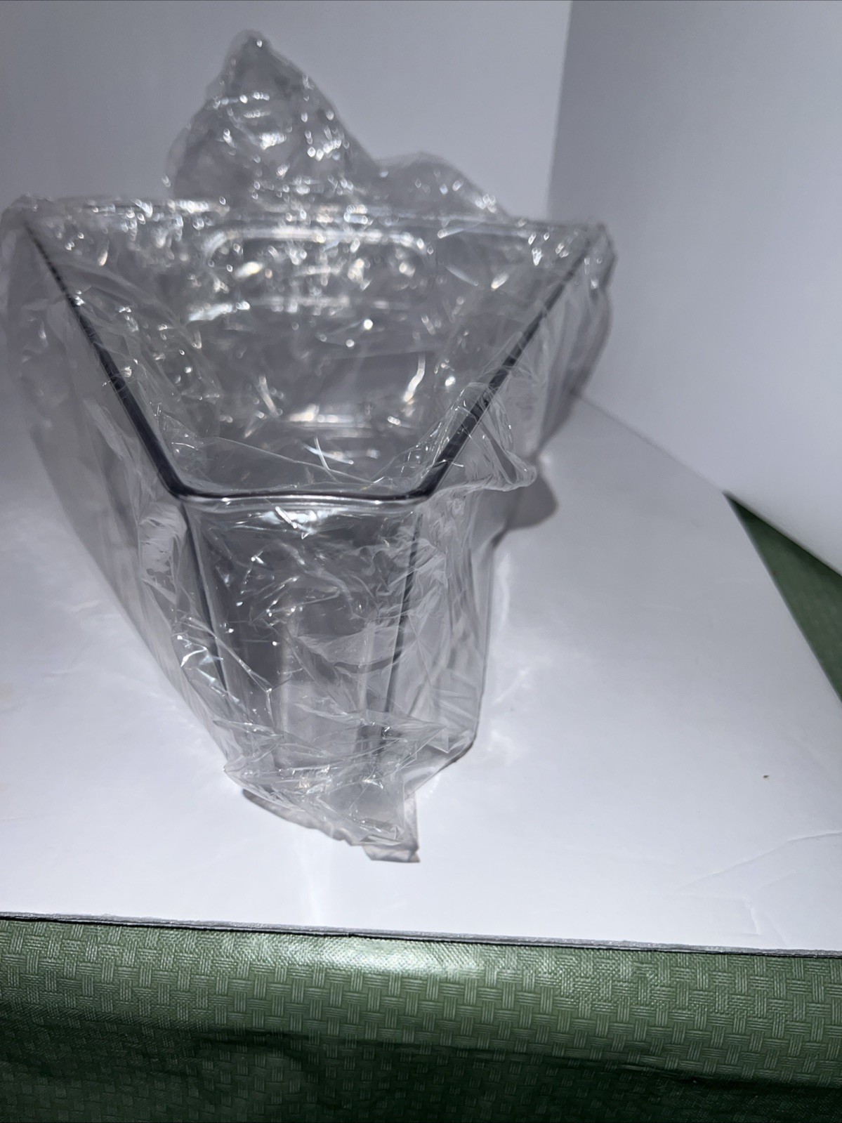 Oubonun Lazy Susan Organizers Set of 4, 10.2”X 9.4”X 4” Plastic Transparent Kitc