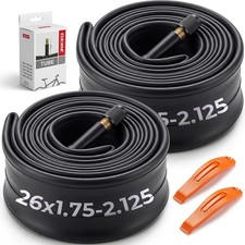 2 Pack 26x1.75/1.95/2.10/2.125 Heavy Duty Bike Inner Tube 35mm Schrader Valve